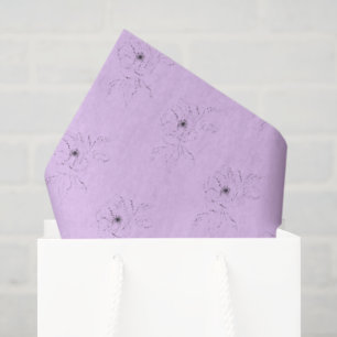 ~Anemone On Light Lilac  Tissue Paper