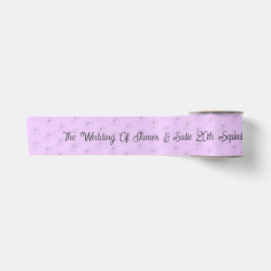 ~Anemone On Light Lilac Wedding Ribbon Satin Ribbon