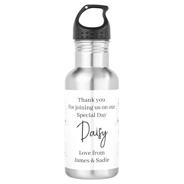 Anemone on White 532 Ml Water Bottle (Front)