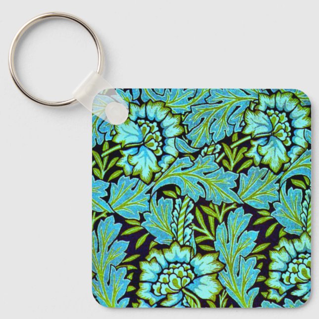 Anemone pattern by William Morris, Key Ring (Front)