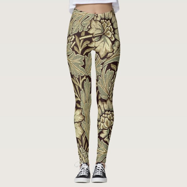 Anemone Pattern By William Morris Leggings (Front)