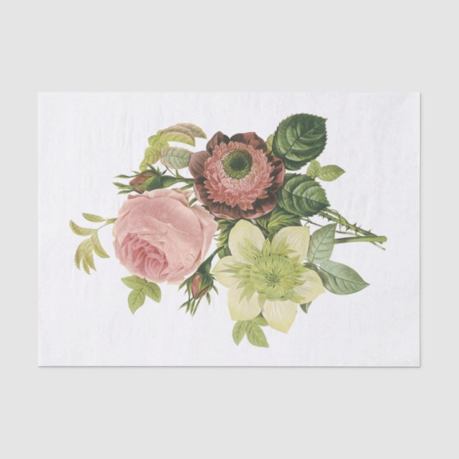 Anemone, Rose, Clematis Tissue Paper (Front)