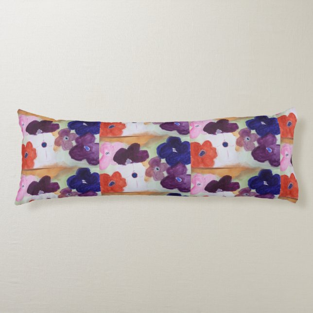 Anemone Spring Flowers Body Cushion (Front)