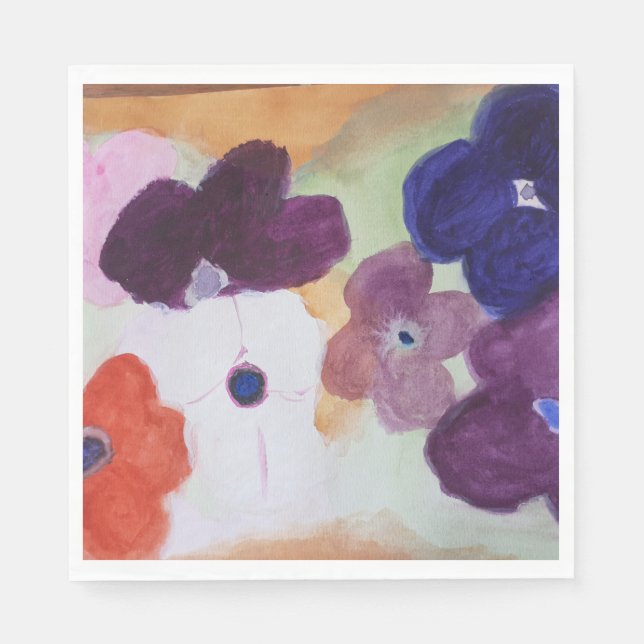Anemone Spring Flowers Napkin (Front)