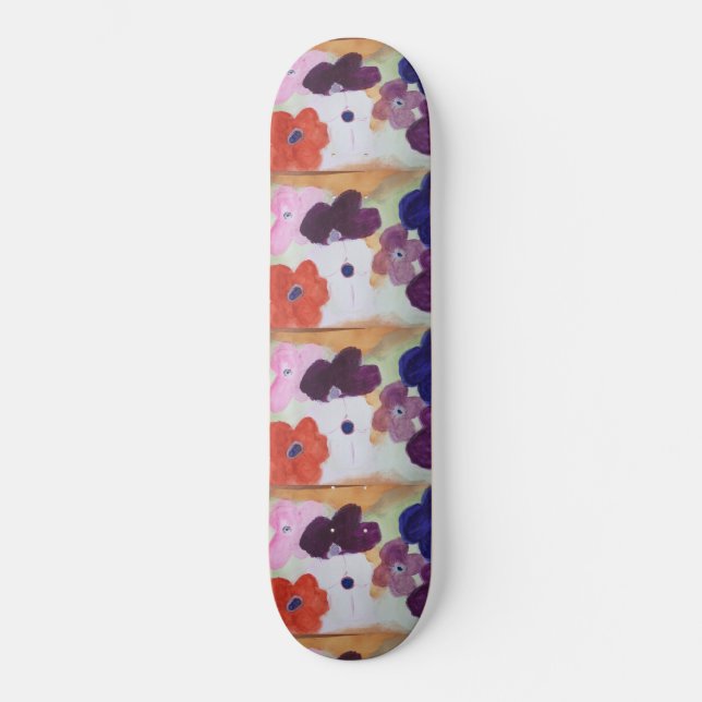 Anemone Spring Flowers Skateboard (Front)