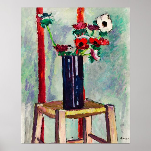 Anemones (1910–1912) Henry Lyman Sayen Poster (Front)