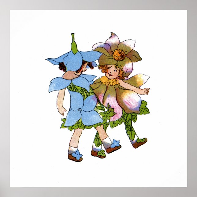 Anemones and Bluets Poster (Front)