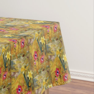 Anemones and Daffodils Henry Roderick Newman Tablecloth