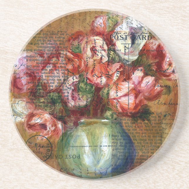 Anemones and Ephemera Coaster (Front)