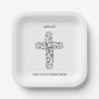 Anemones and Eucalyptus cross First Holy Communion