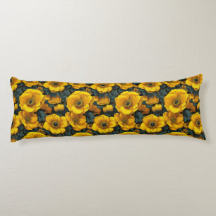 Anemones Botanical Guest Room Decor Vintage Wedge Body Cushion
