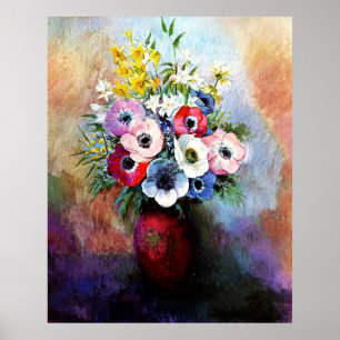 Anemones by Odilon Redon Poster