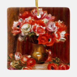 Anemones by Pierre Renoir Ceramic Ornament