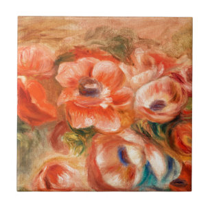 Anemones by Renoir Impressionist Painting Ceramic Tile