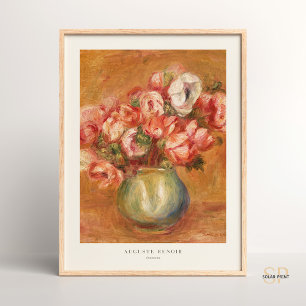 Anemones Flower in a Vase Auguste Renoir Poster