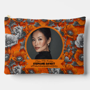 Anemones Flower Women Birthday Customised Accessory Pouch