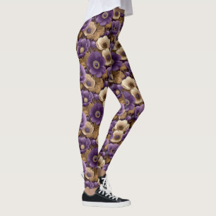 Anemones Flower Yoga Anemones Fantasy Womens  Leggings