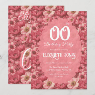 Anemones Garden Adult Birthday Gift For Daughter Invitation