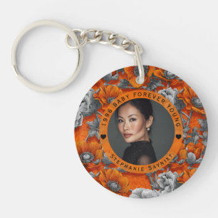 Anemones Garden Fifty Birthday Celebration Key Ring