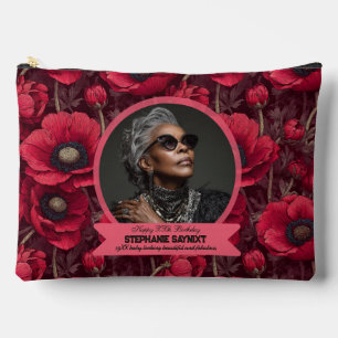 Anemones Garden Happy Birthday Contemporary Accessory Pouch