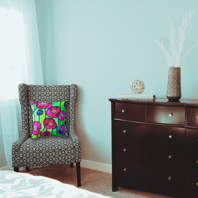 Anemones glass art cushion (Creator Uploaded)