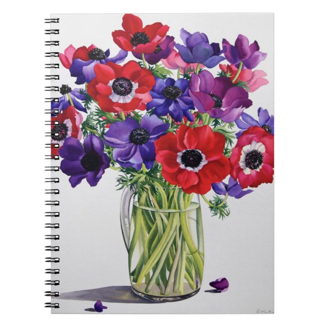 Anemones in a Glass Jug Notebook (Front)