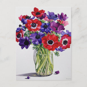 Anemones in a Glass Jug Postcard