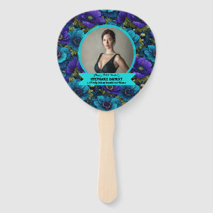Anemones Petal 50Th Birthday Contemporary Hand Fan