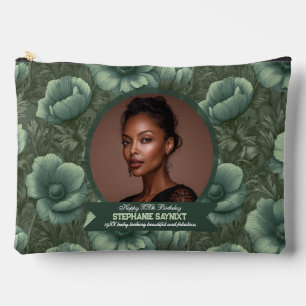 Anemones Petal Female Birthday Personalised Accessory Pouch