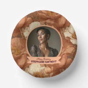 Anemones Theme Milestone Birthday Custom Paper Plate