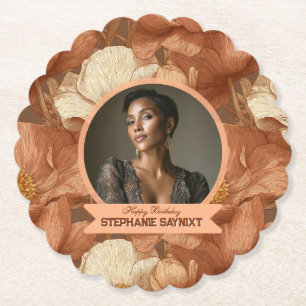  Anemones Theme Surprise Birthday Custom Paper Coaster