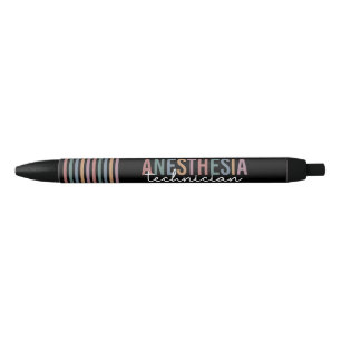 Anesthesia Technician Retro Anesthetic Tech Black Ink Pen