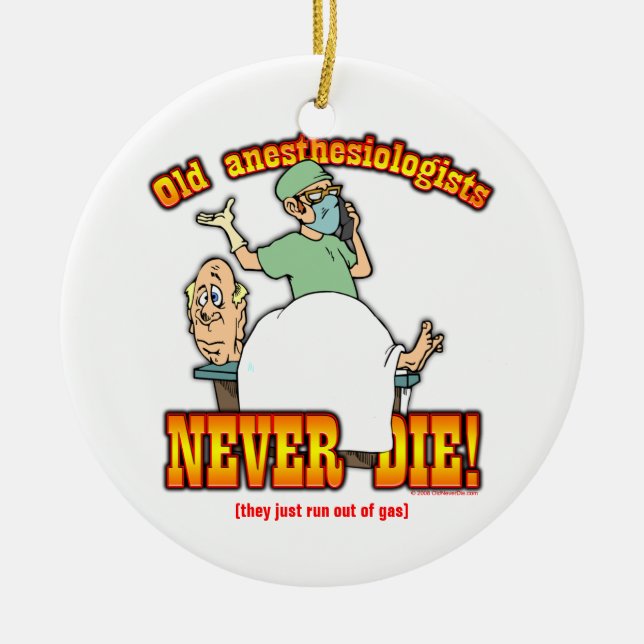 Anesthesiologists Ceramic Tree Decoration (Front)