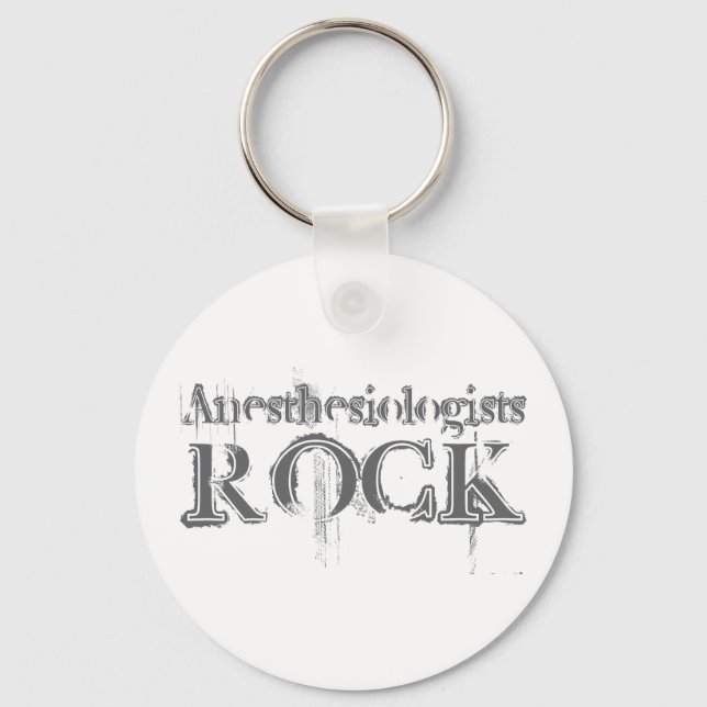 Anesthesiologists Rock Key Ring (Front)