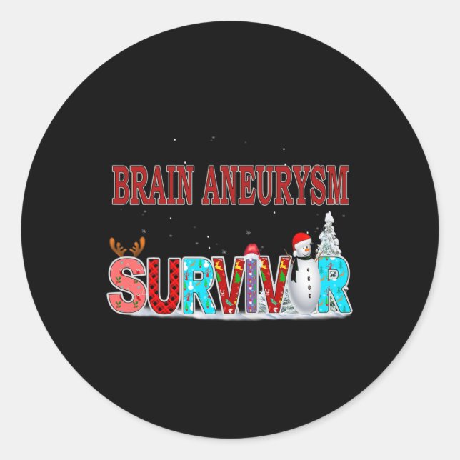 Aneurysm Awareness 11  Classic Round Sticker (Front)