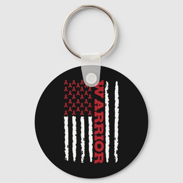 Aneurysm Awareness 9  Key Ring (Front)