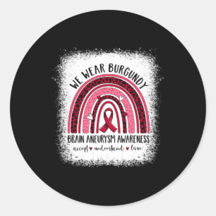 Aneurysm Awareness Apparel Awesome Tee Classic Round Sticker