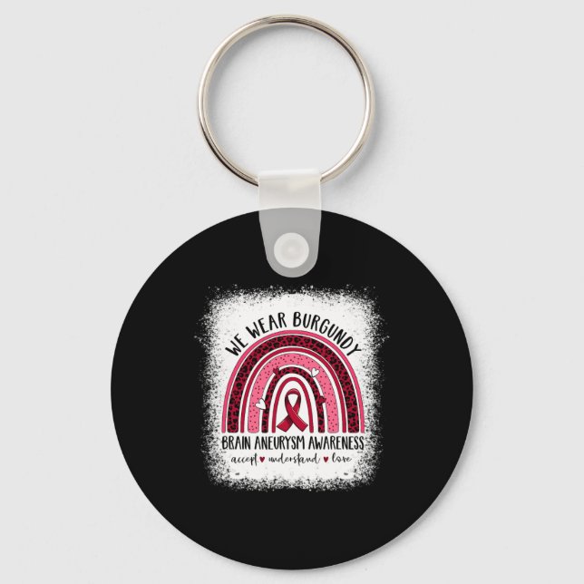 Aneurysm Awareness Apparel Awesome Tee  Key Ring (Front)