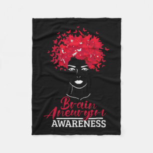 Aneurysm Awareness Brain Surgery Supporter Graphic Fleece Blanket