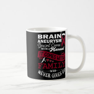Aneurysm Awareness Burgundy Ribbon Family Support Coffee Mug