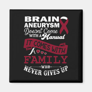 Aneurysm Awareness Burgundy Ribbon Family Support Magnet