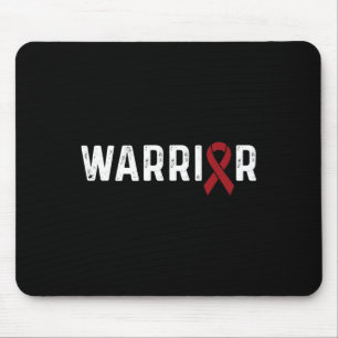 Aneurysm Awareness Burgundy Ribbon Warrior  Mouse Pad