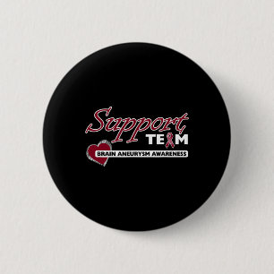 Aneurysm Awareness Burgundy Support Ribbon 6 Cm Round Badge