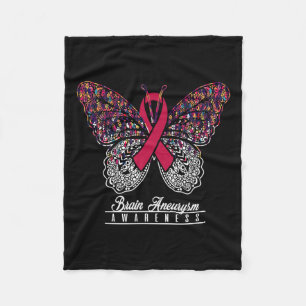 Aneurysm Awareness Butterfly Lovers Gifts Fleece Blanket