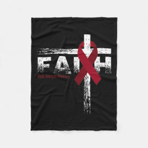 Aneurysm Awareness Christian Faith And Cross Fleece Blanket