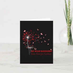 Aneurysm Awareness Faith Hope Love Dandelion Card