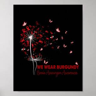 Aneurysm Awareness Faith Hope Love Dandelion Poster