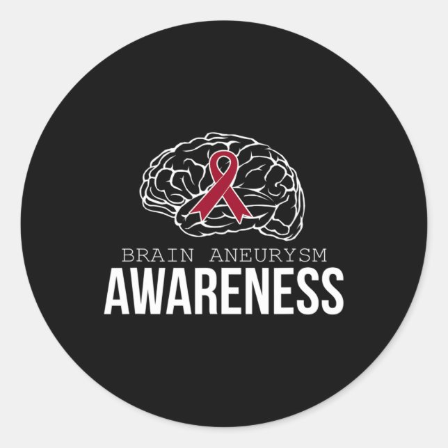 Aneurysm Awareness For Men  Classic Round Sticker (Front)