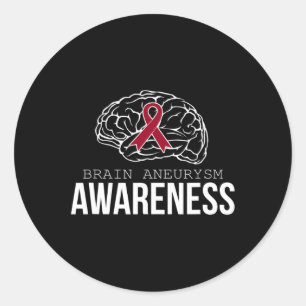 Aneurysm Awareness For Men  Classic Round Sticker