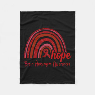Aneurysm Awareness Hope Rainbow Fleece Blanket